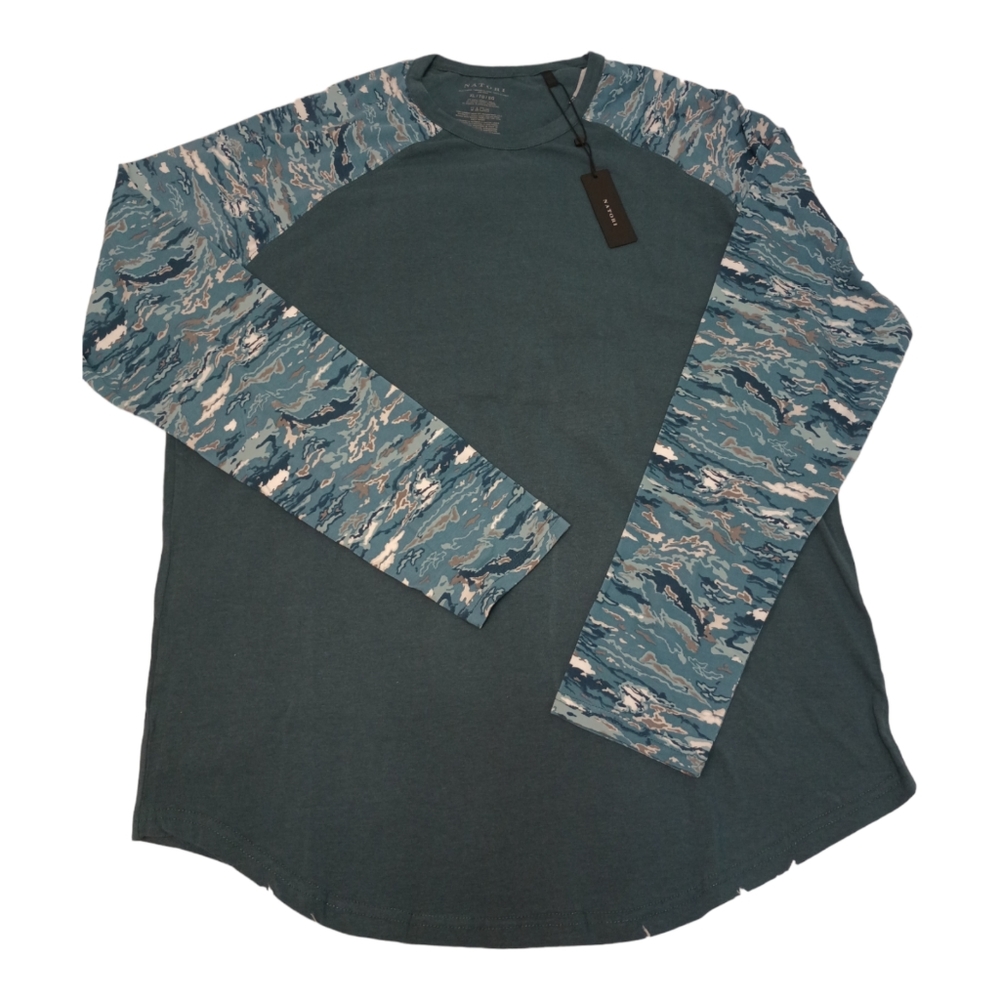 Natori Kaede Oceanic Crest Stargazer Crewneck Long Sleeve Mens T-Shirt Size XL